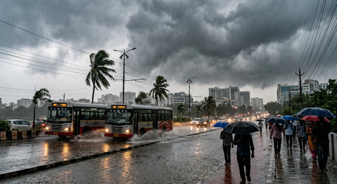 TELANGANA WEATHER WEEKLY: Active Monsoon Spells Bring Moderate to Heavy Rainfall Across State; High Gusts & Urban Waterlogging Expected