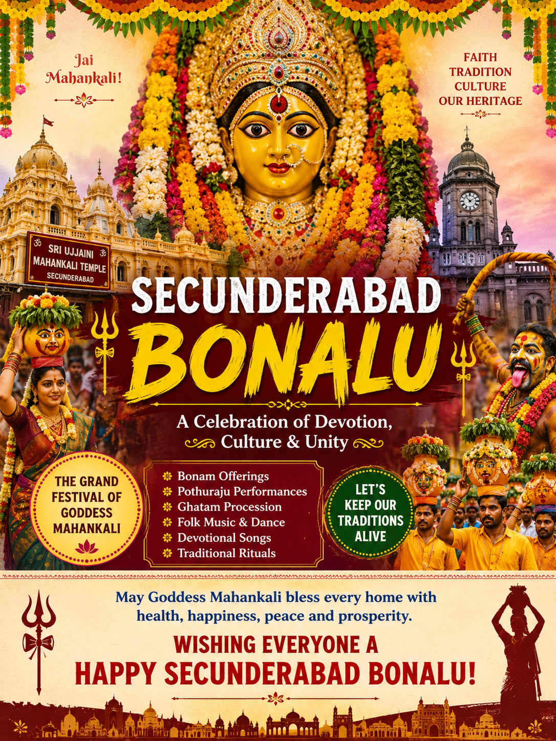 Secunderabad Bonalu – A Celebration of Faith, Tradition and Telangana's Heritage