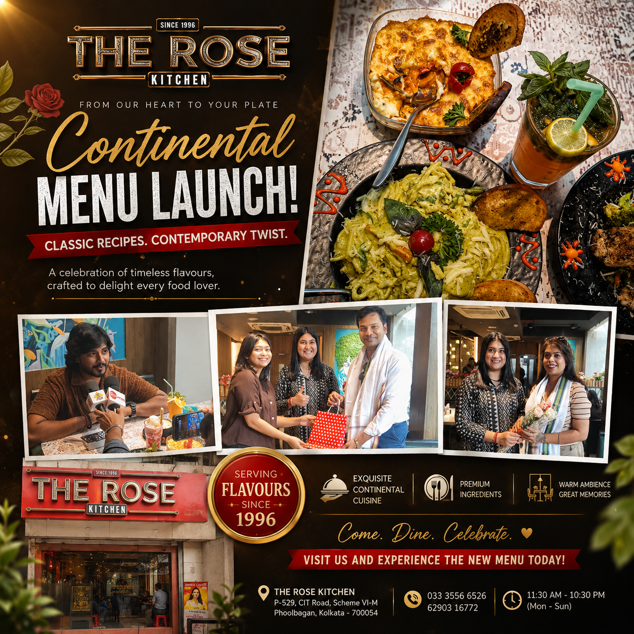 The Rose Kitchen Unveils Its New Continental Menu, Blending Timeless Flavours with Modern Culinary Excellence