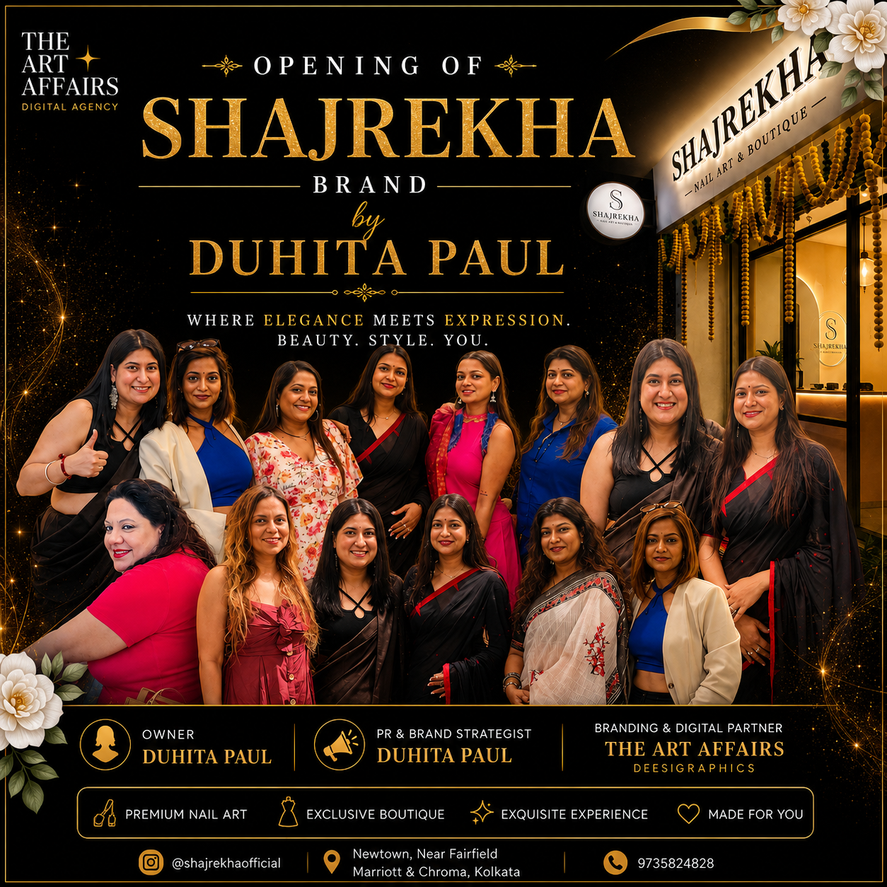 1Kolkata witnessed an elegant celebration as Shajrekha – Nail Art & Boutique officially opened its doors, introducing a unique destination that beautifully blends premium nail artistry with contempora