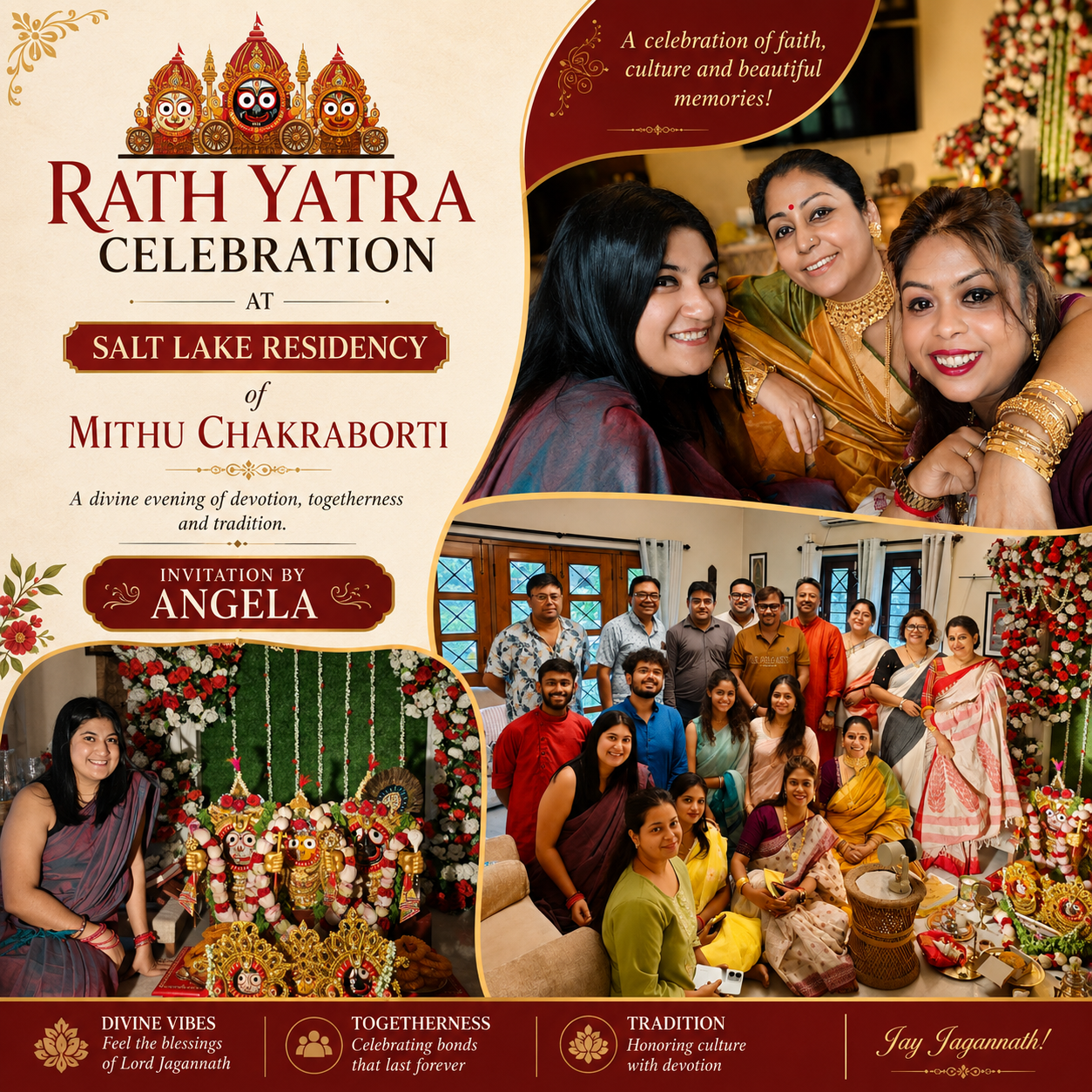 Rath Yatra Celebrated with Devotion and Togetherness at Mithu Chakraborti's Salt Lake Residence