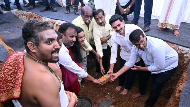 Andhra Pradesh IT And Education Minister Nara Lokesh Lays Foundation Stone For PV Sindhu Sports Academy In Visakhapatnam