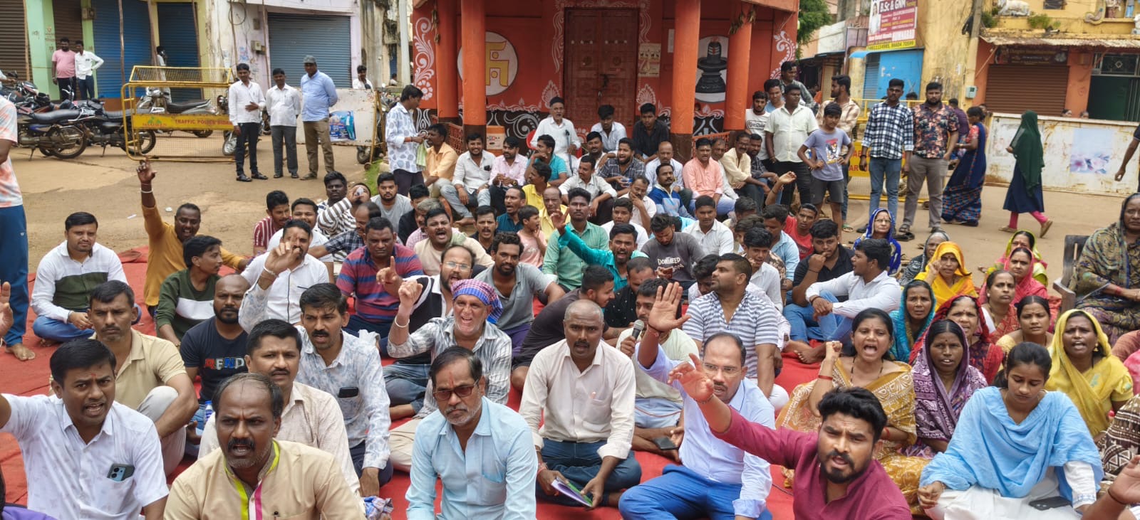 Historic Balaji Temple Evacuation Sparks Protest by Local Traders