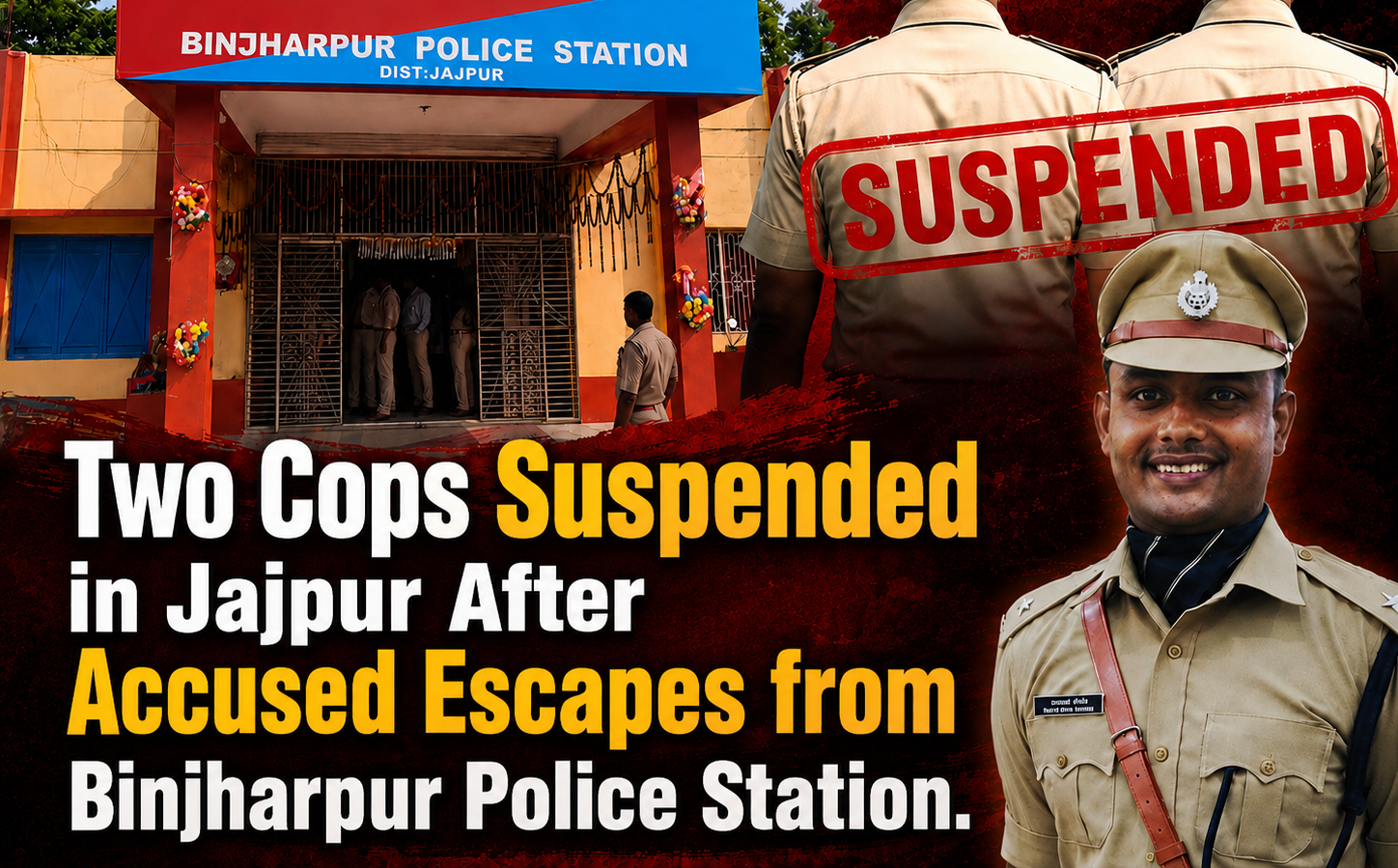 Dereliction Of Duty: ASI, Constable Suspended After Theft Accused Flees Binjharpur PS.