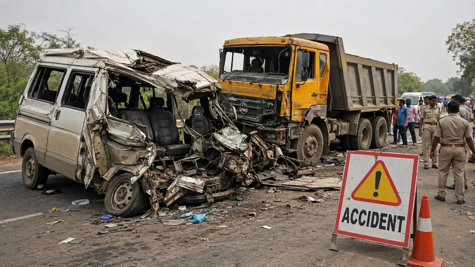 Horrific Road Accident In Madhya Pradesh: 8 Dead, 32 Injured