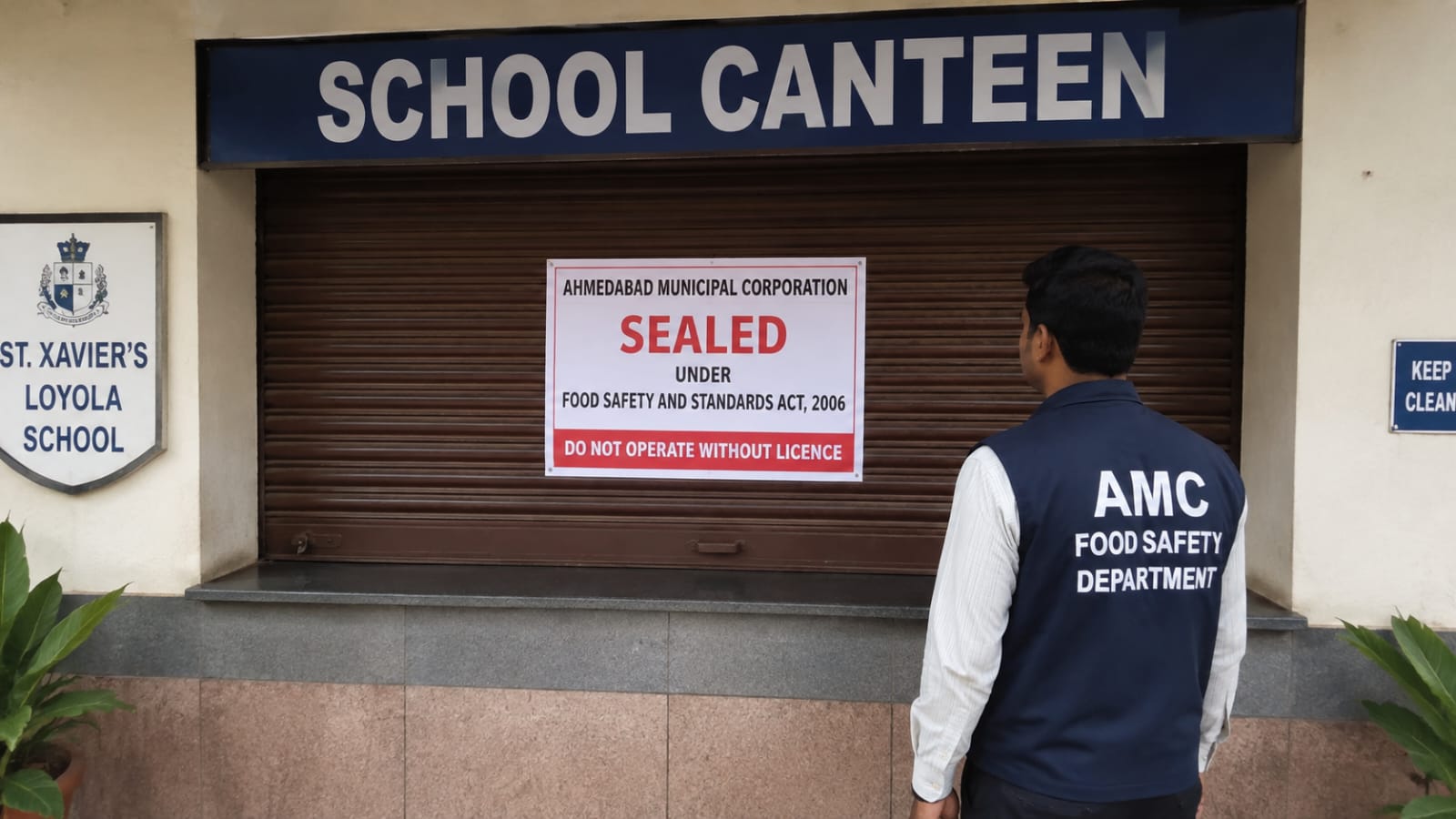 AMC SEALS ST XAVIER'S LOYOLA SCHOOL CANTEEN AFTER HYGIENE INSPECTION FINDS EXPIRED FOOD, NO LICENCE