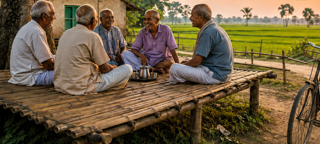 মাটির গন্ধে বাংলা: মাচানের আড্ডায় এখনও বেঁচে আছে এক অন্যরকম গ্রামবাংলা