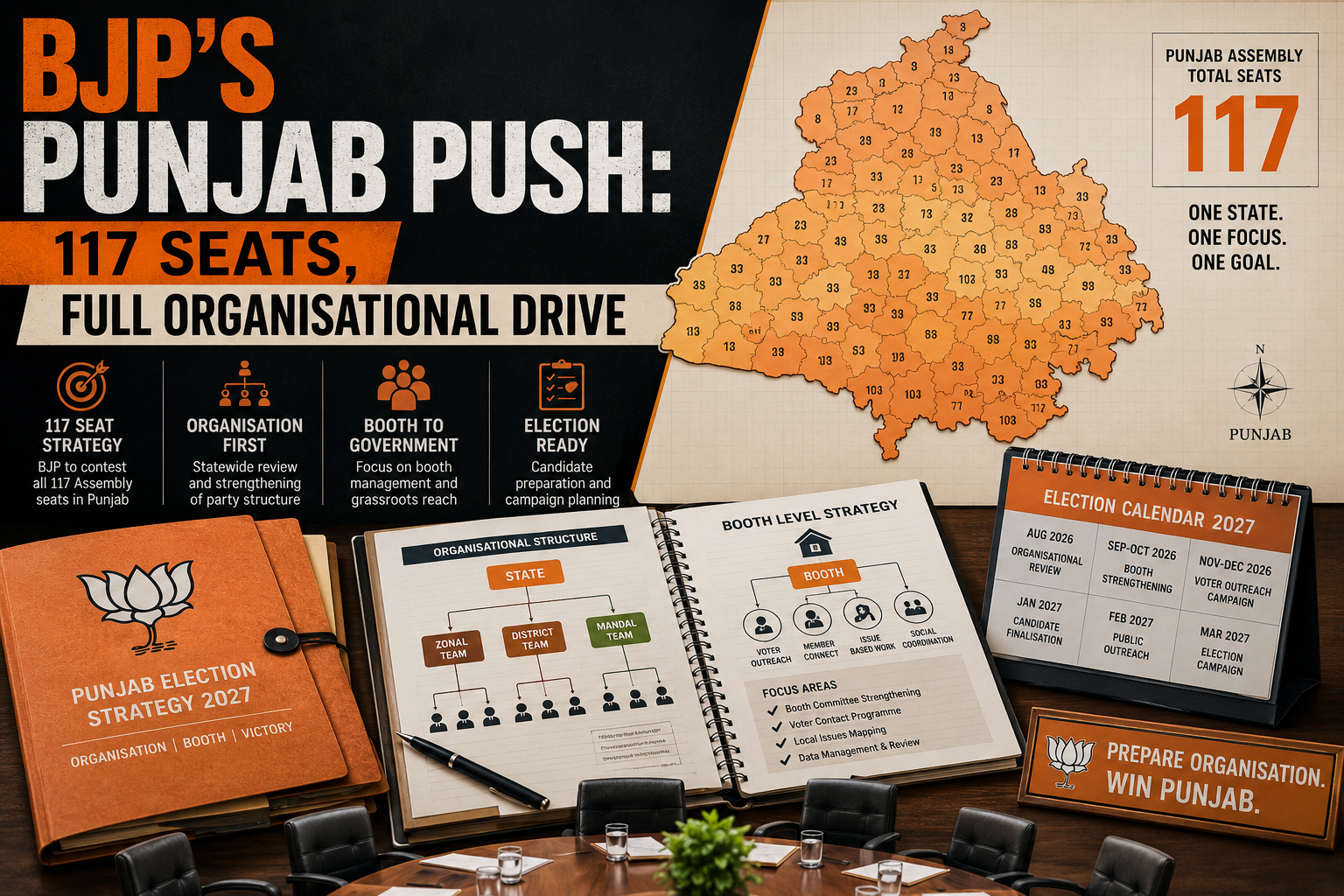 BJP Says It Will Contest All 117 Punjab Assembly Seats as Organisation Steps Up Poll Preparations