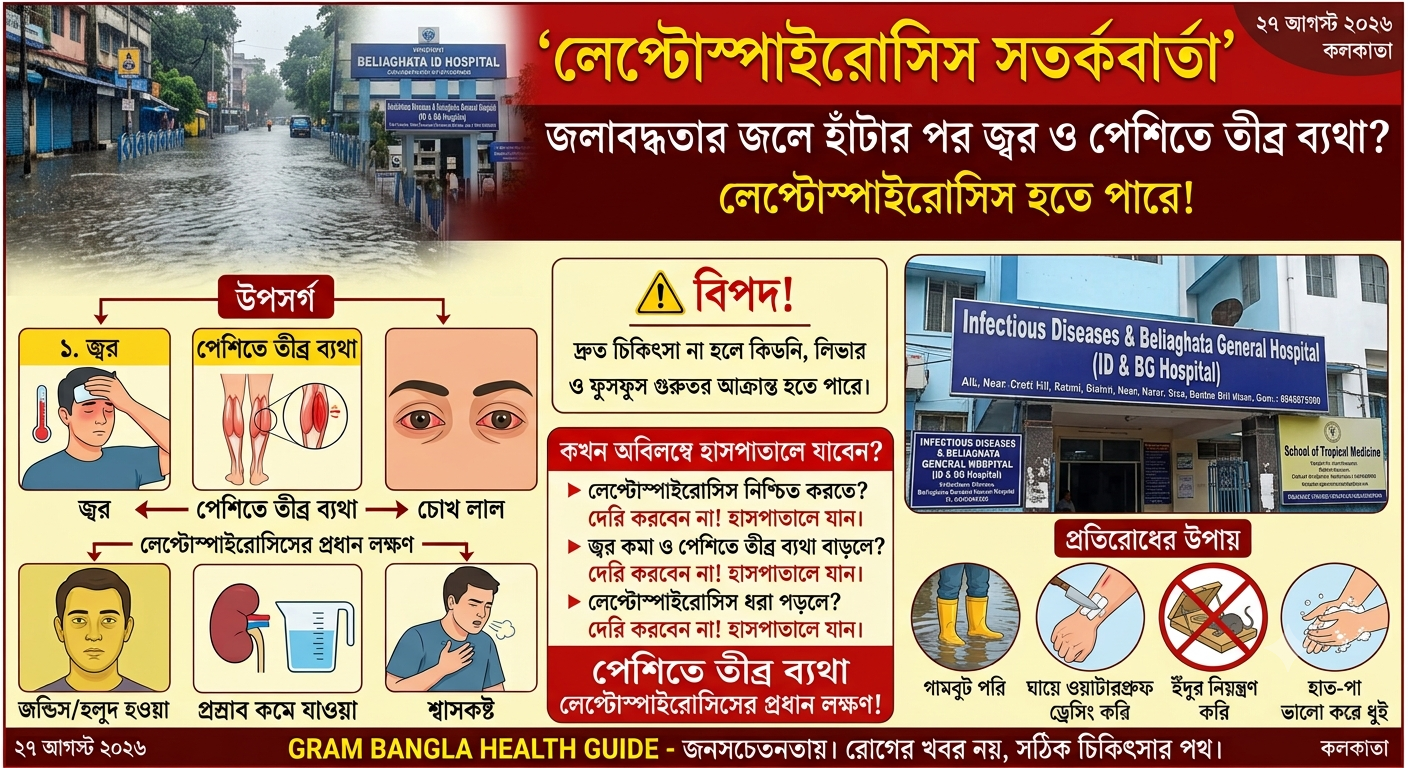 🚨 ডেঙ্গু নয়, সাধারণ জ্বরও নয়—বর্ষার দূষিত জলে লুকিয়ে থাকতে পারে কিডনি-লিভার নষ্ট করার এই রোগ!