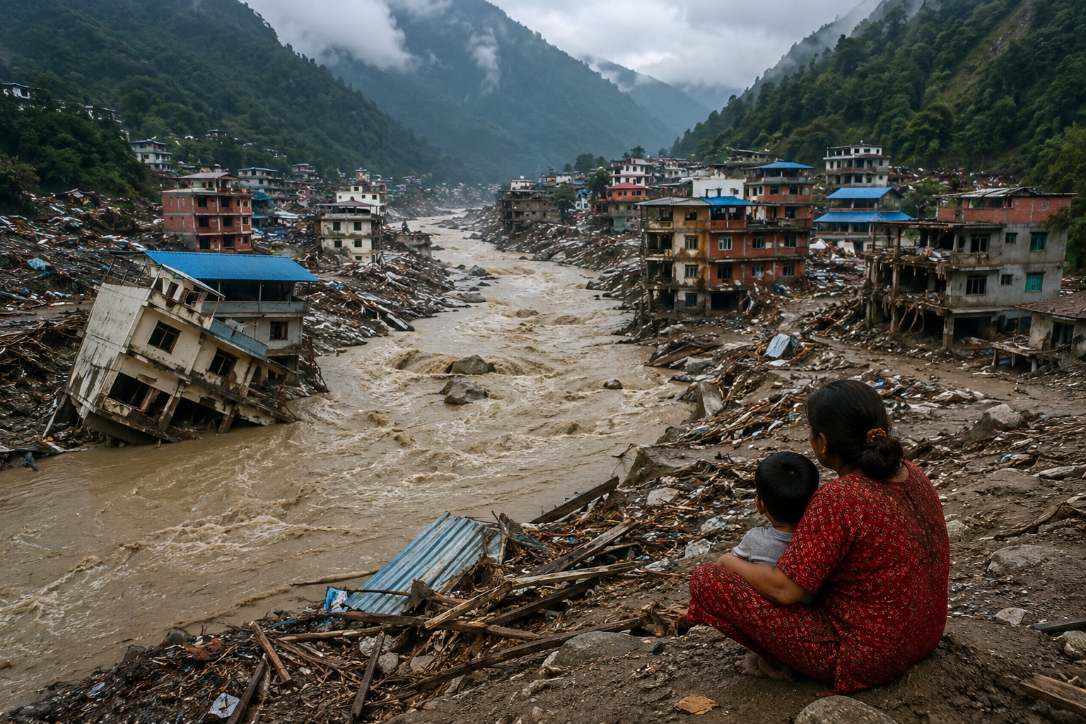 नेपाल में कुदरत का कहर: बाढ़ ने उजाड़ दिए घर, परिवार और सपने