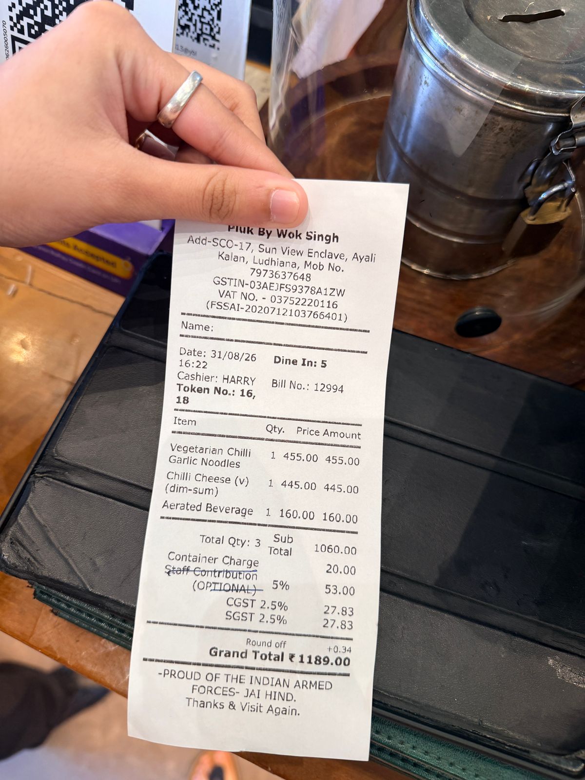‘Staff Contribution’ or Service Charge? Consumer Questions 5% Addition on Restaurant Bill