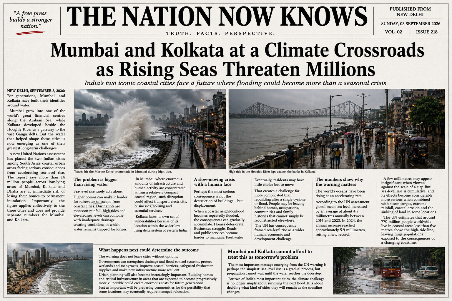 Mumbai and Kolkata at a Climate Crossroads as Rising Seas Threaten Millions