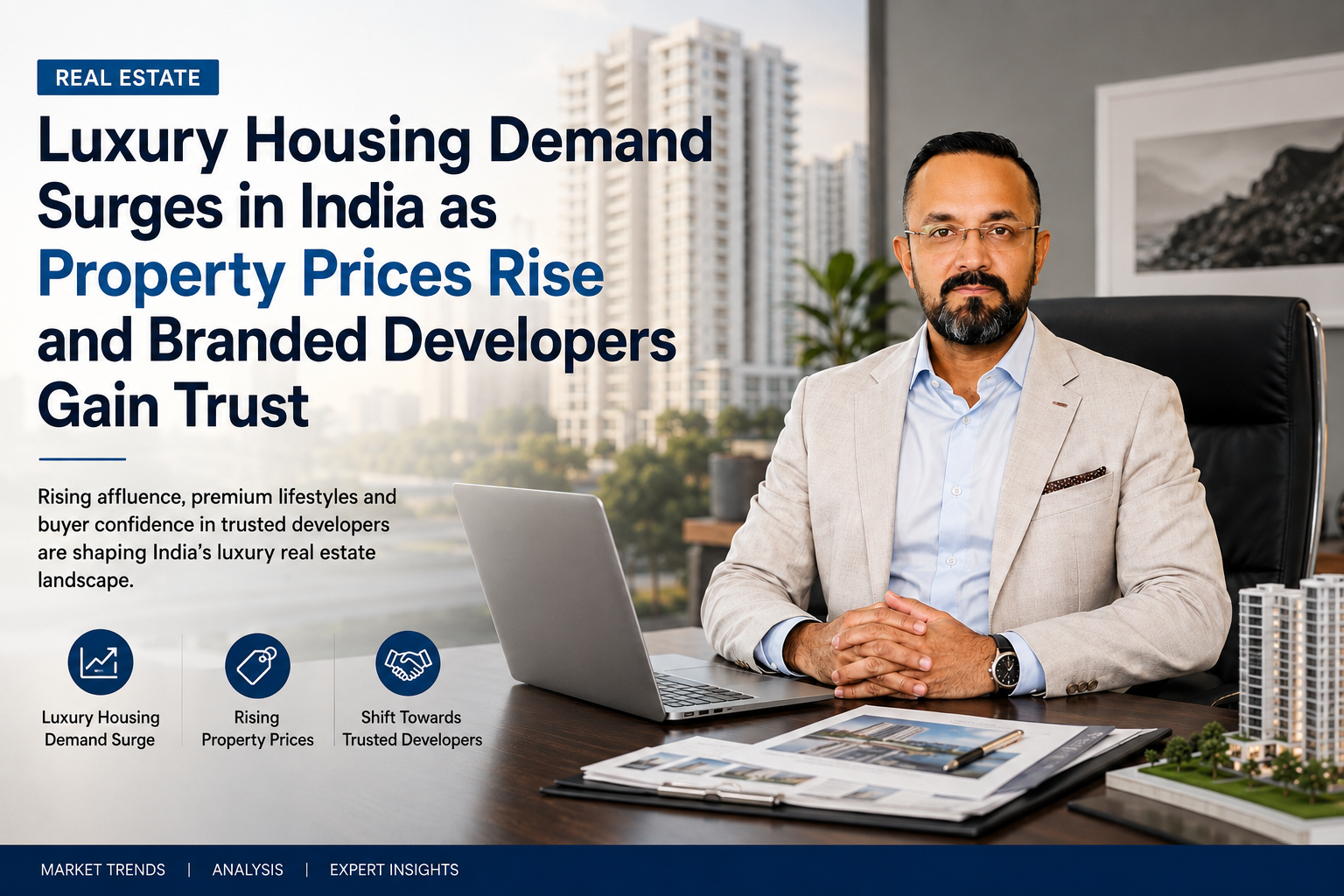 Luxury Housing Demand Surges in India as Property Prices Rise and Branded Developers Gain Trust