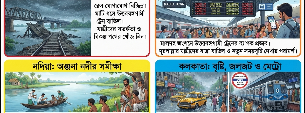 📰 জেলা ভিত্তিক স্থানীয় খবর: মুর্শিদাবাদ–মালদহ–নদিয়া–কলকাতায় আজকের বড় আপডেট
