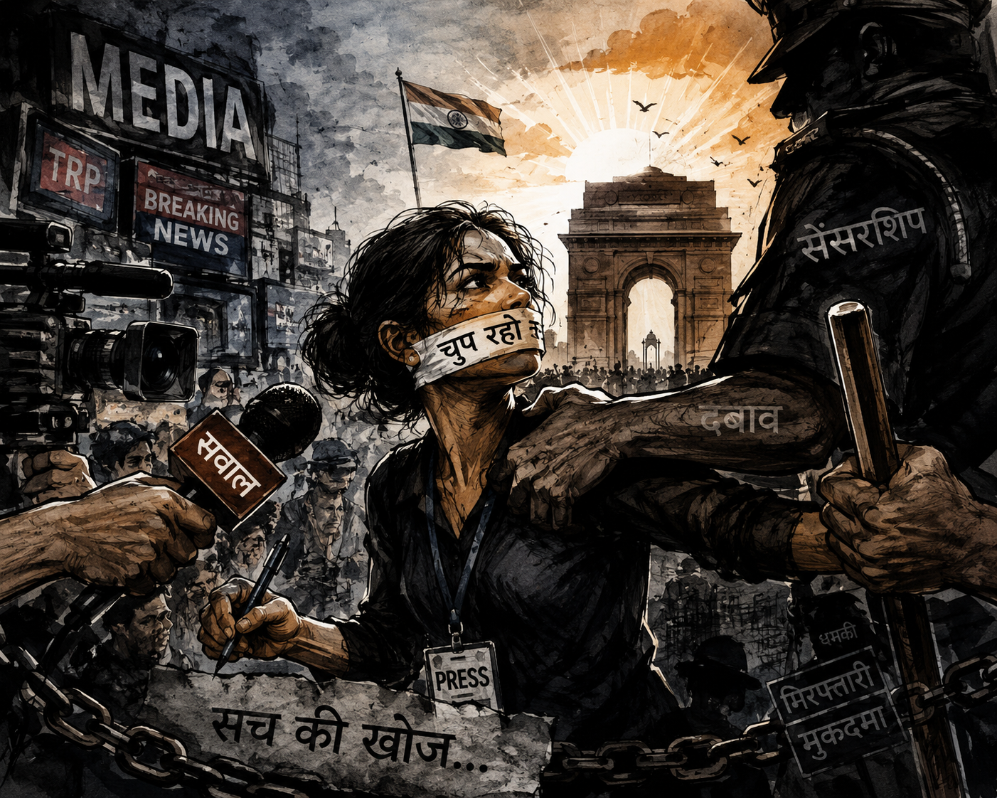 सहाफ़त कटघरे में!  सवाल पर पहरा या सुरक्षा का मामला? दिल्ली में महिला पत्रकारों से कथित मारपीट ने छेड़ी नई बहस