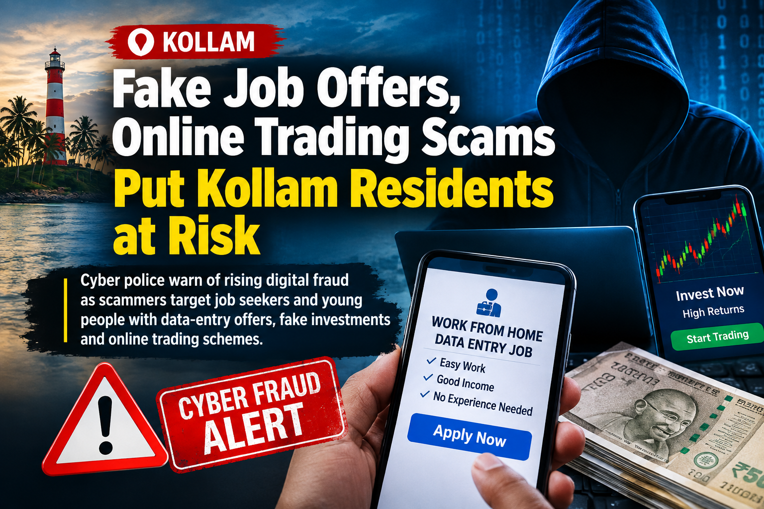 Fake Job Offers, Online Trading Scams Fuel Cyber Fraud in Kollam