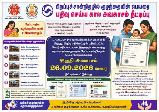 பிறப்புச் சான்றிதழில் குழந்தையின் பெயா் அவசியம்: காஞ்சிபுரம் ஆட்சியா்