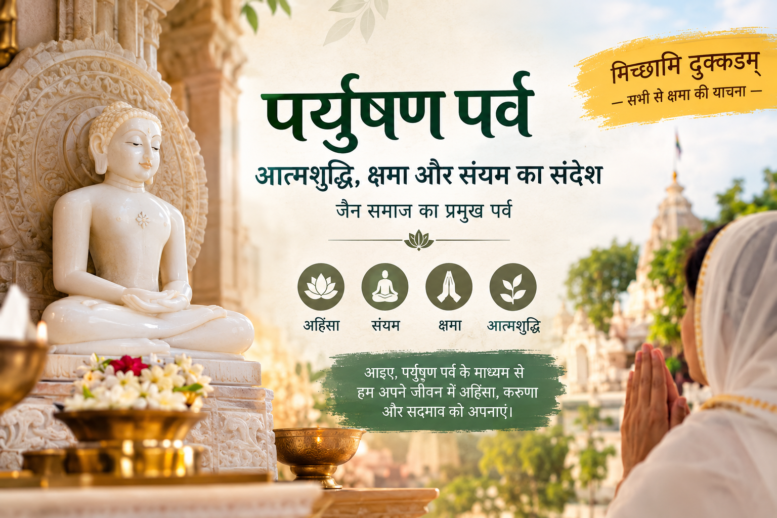 पर्युषण पर्व: आत्मशुद्धि, क्षमा और संयम का संदेश देने वाला जैन पर्व