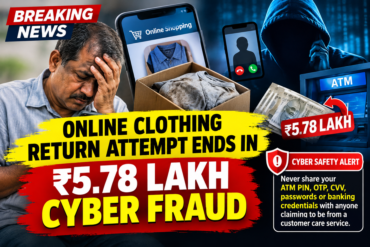 ₹300 Clothing Return Turns Into ₹5.78 Lakh Cyber Fraud | Kerala Taliparamb Man Loses Lakhs
