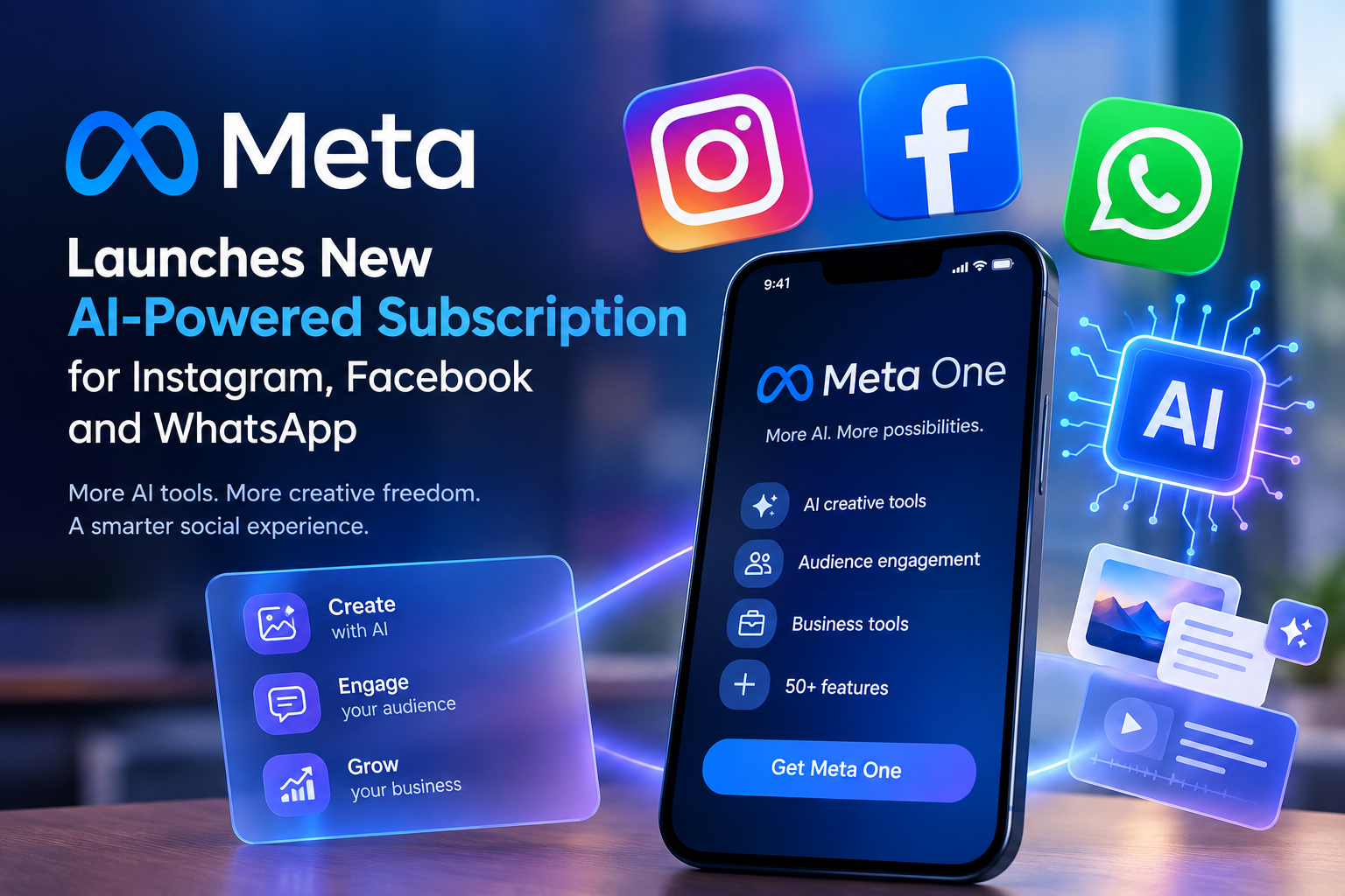 Meta Launches New AI-Powered Subscription for Instagram, Facebook and WhatsApp