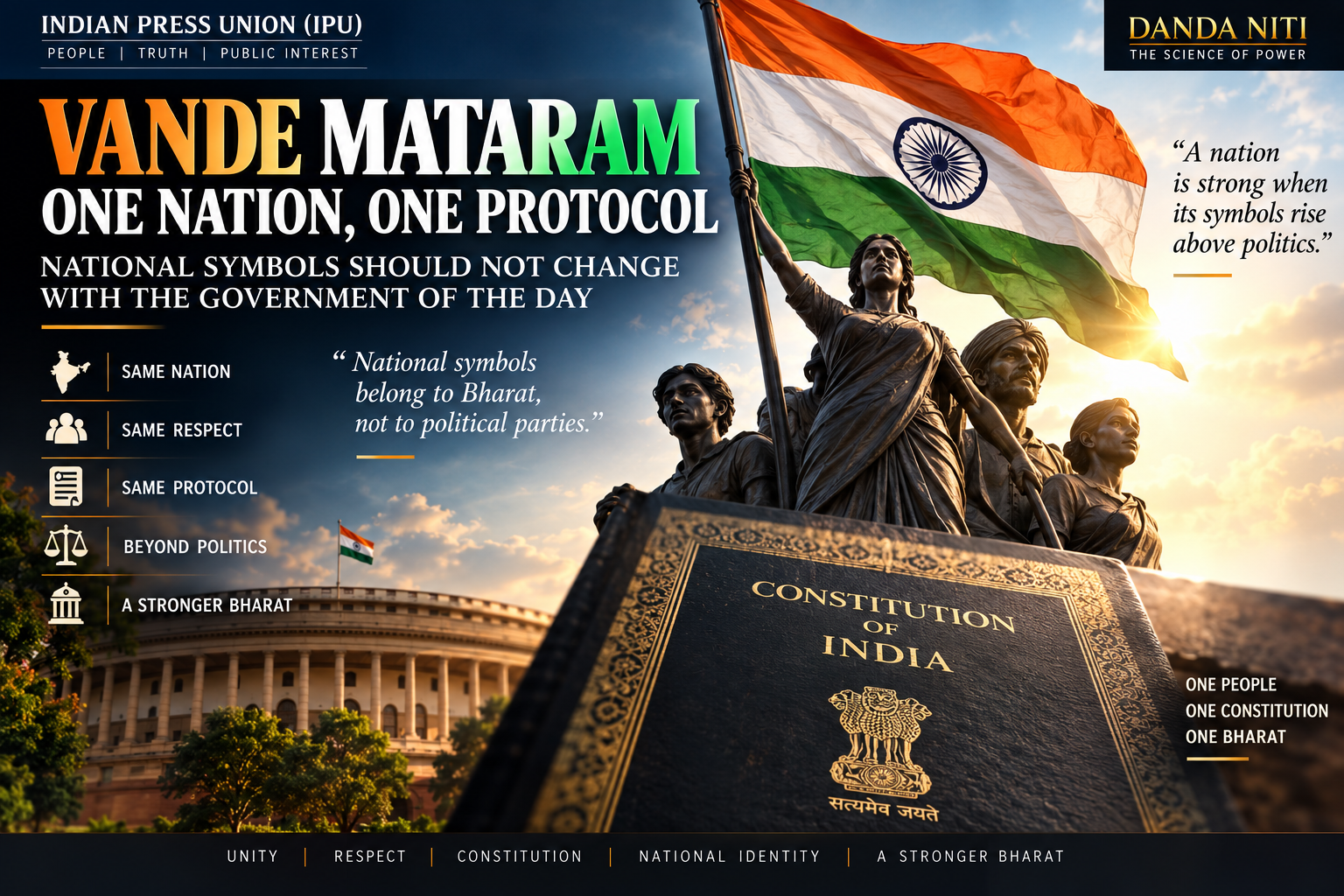 VANDE MATARAM: ONE NATION, ONE NATIONAL PROTOCOL Why Bharat Needs a Clear Rule That Survives Politics