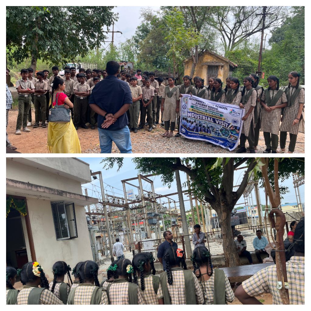 విద్యుత్ రంగానికి ప్రాక్టికల్ అవగాహన అవసరం: రైల్వే కోడూరు సబ్ స్టేషన్‌ను సందర్శించిన ప్రభుత్వ ఉన్నత పాఠశాల విద్యార్థులు