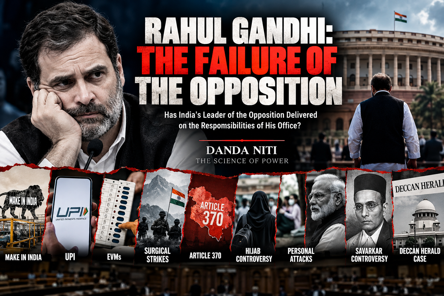 RAHUL GANDHI: THE FAILURE OF THE OPPOSITION Has India's Leader of the Opposition Delivered on the Responsibilities of His Office?