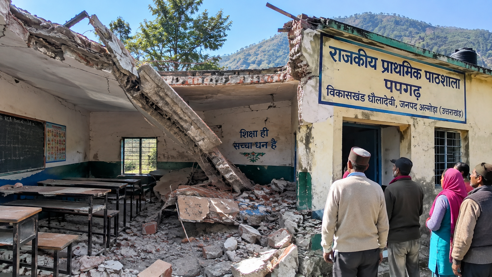 सरकारी विभाग की अनदेखी से बड़ी दुर्घटना होते-होते टली, प्राथमिक पाठशाला की जर्जर छत ने खड़े किए गंभीर सवाल.