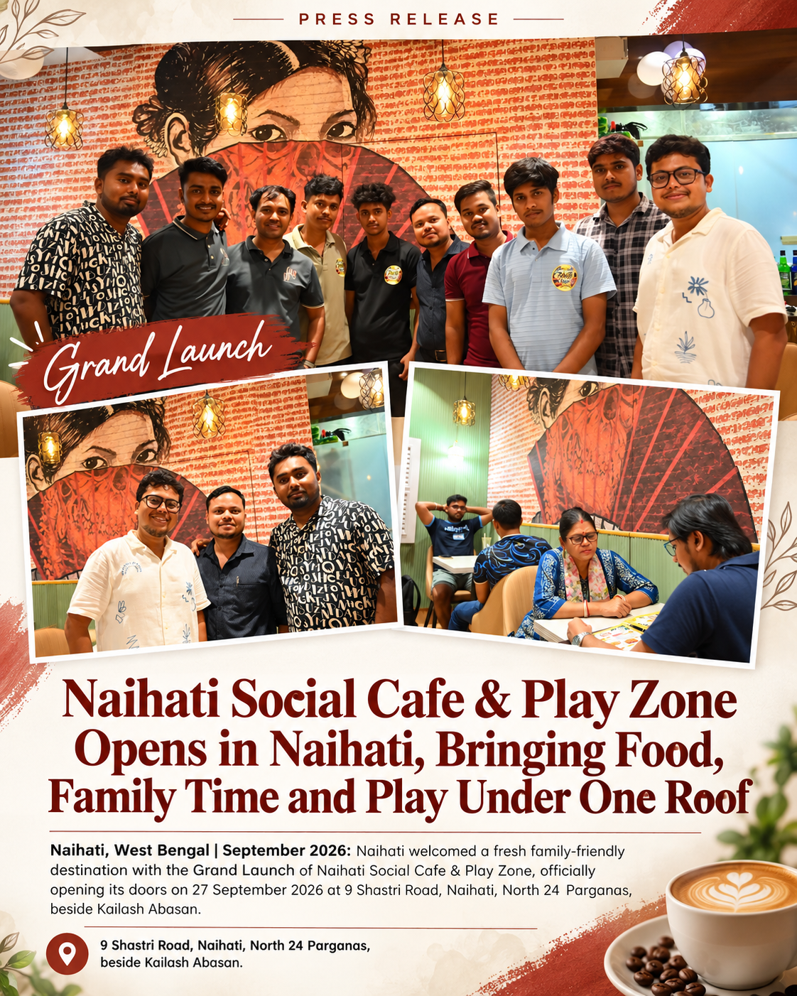 Naihati Social Cafe & Play Zone Opens in Naihati, Bringing Food, Family Time and Play Under One Roof