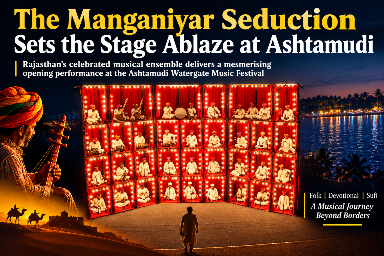 The Manganiyar Seduction Creates History at Ashtamudi Watergate Music Festival