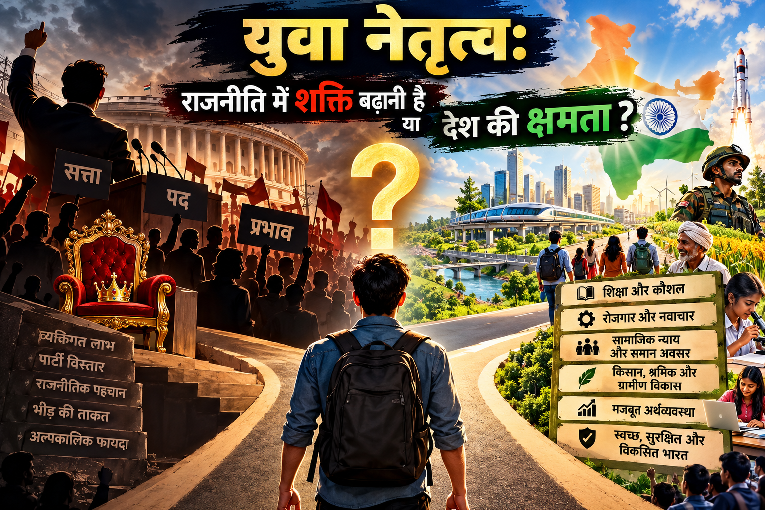 “युवा नेतृत्व: राजनीति में शक्ति बढ़ानी है या देश की क्षमता?”