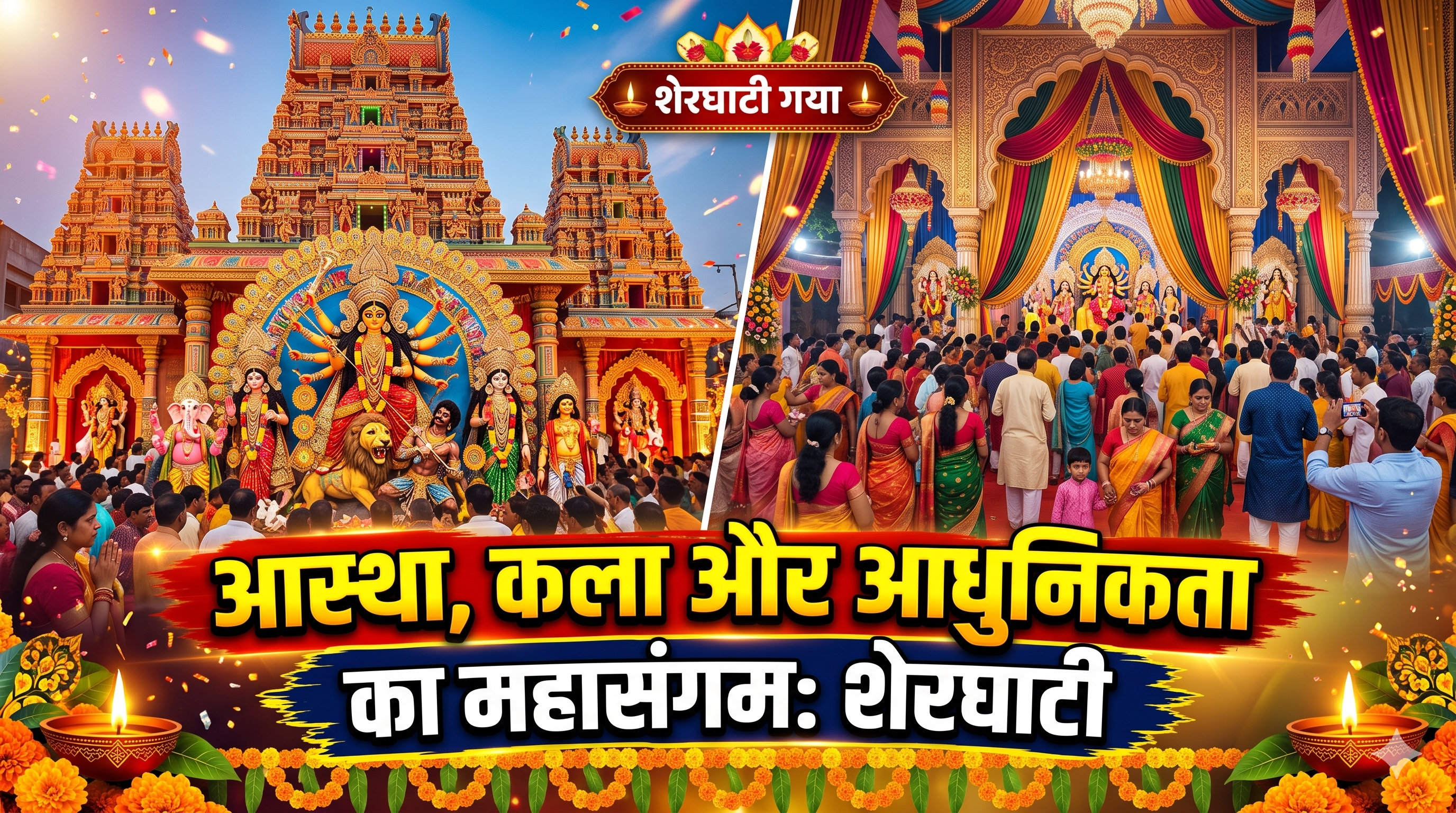 आस्था, कला और आधुनिकता का महासंगम: शेरघाटी में जीवंत होती लोक-संस्कृति,