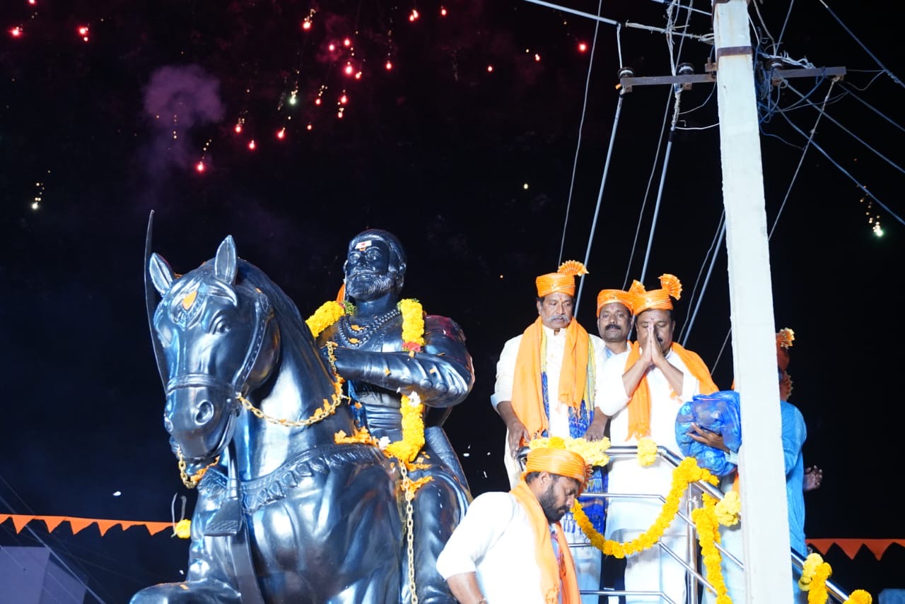 MLA Alleti Maheshwar Reddy Inaugurates Chhatrapati Shivaji Maharaj Statue in Naidivada, Nirmal