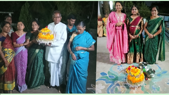 Bathukamma Festival Was Celebrated Grandly At The 'Prodduturu Sadananda Reddy Trust' In Ankapur Village :: అంకాపూర్ ప్రొద్దుటూరు సదానందరెడ్డి ట్రస్ట్ లో బ్రతుకమ్మ పండక వేడుక ఘనంగా నిర్వహించారు
