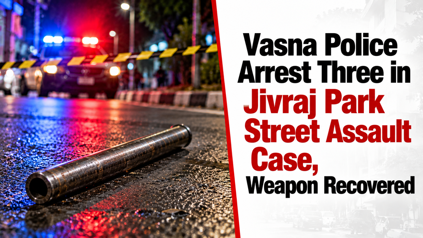Vasna Police Arrest Three in Jivraj Park Street Assault Case, Weapon Recovered