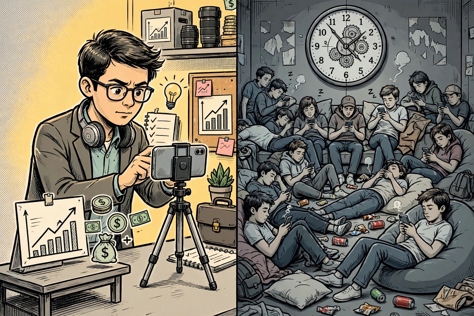 THE SMART BUSINESS OF VLOGGERS AND THE FREE TIME OF THEIR AUDIENCE