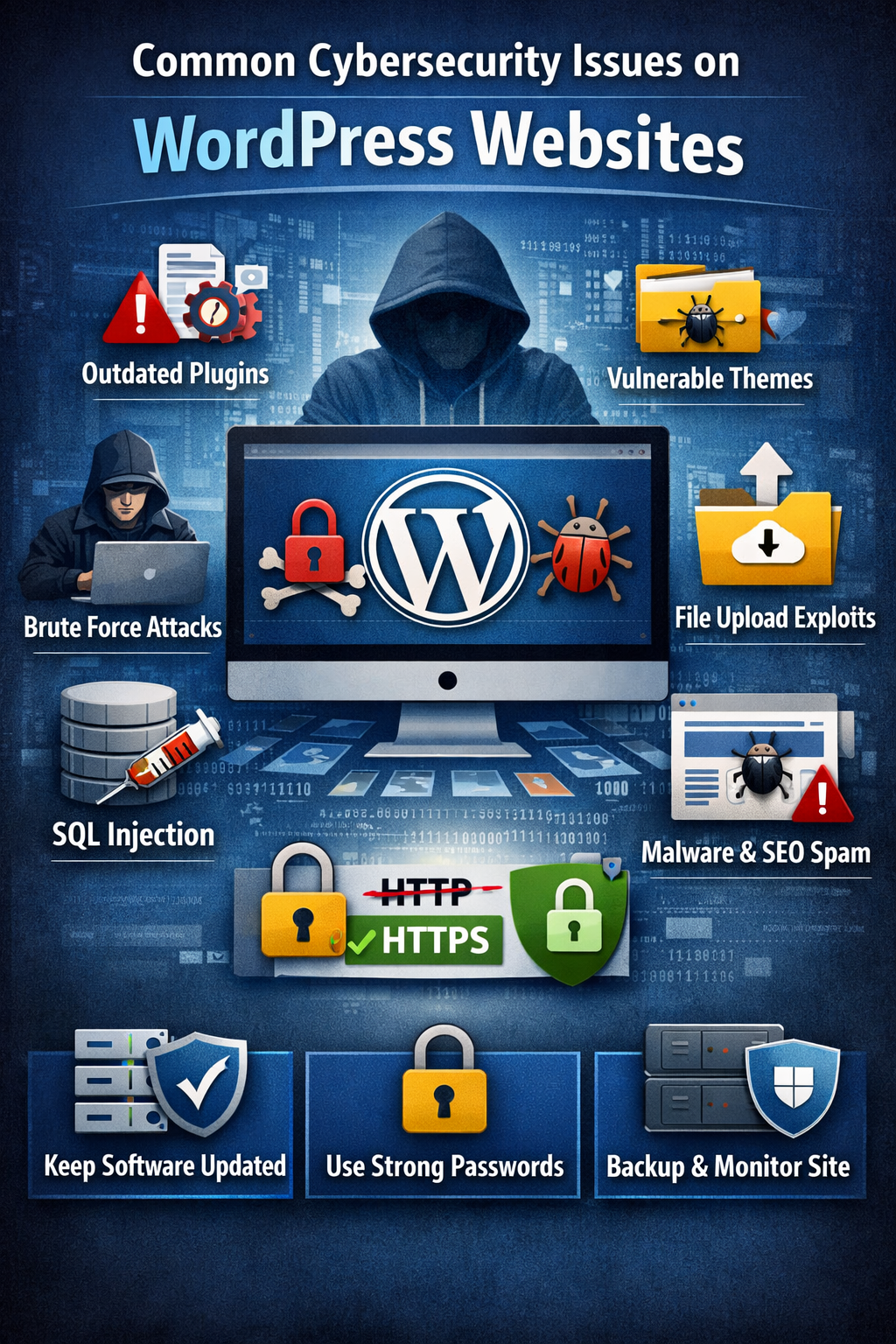 Common Cybersecurity issues on WordPress websites
