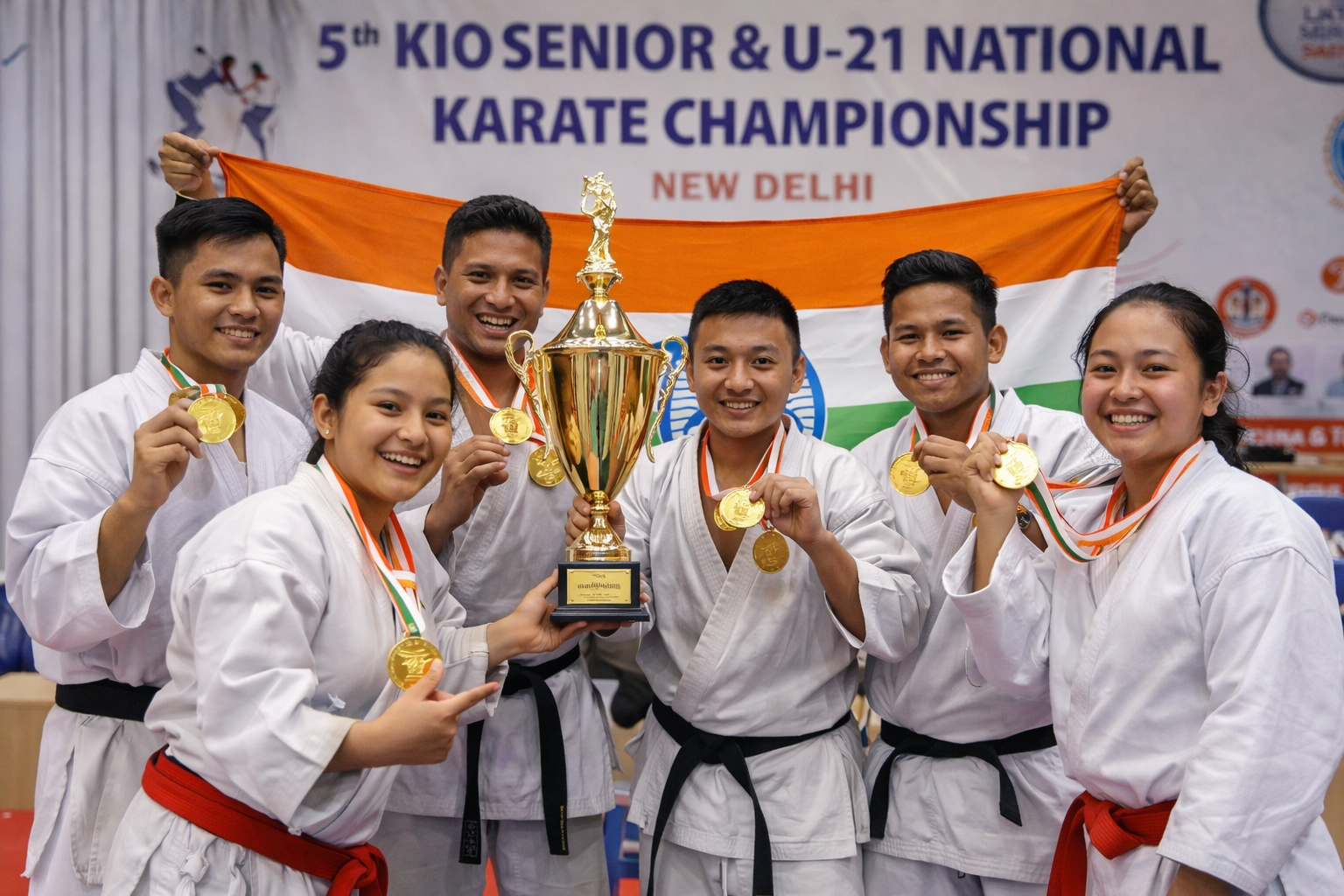 Meghalaya Karate Team Wins Gold at National Championship