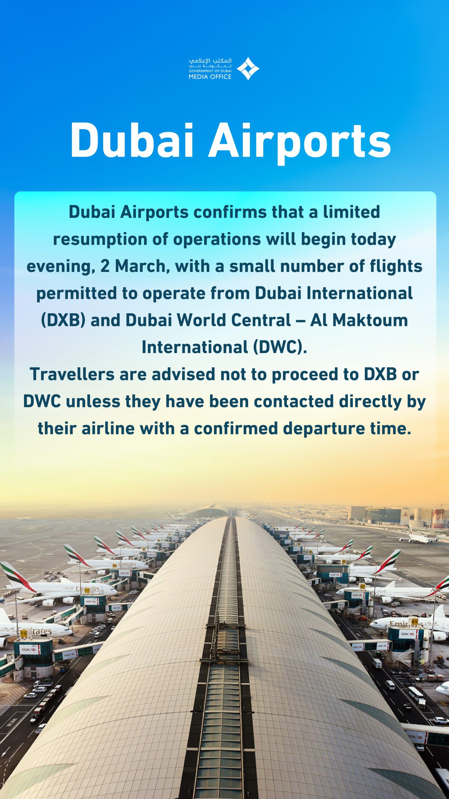Emirates among limited airlines scheduled to depart Dubai within hours