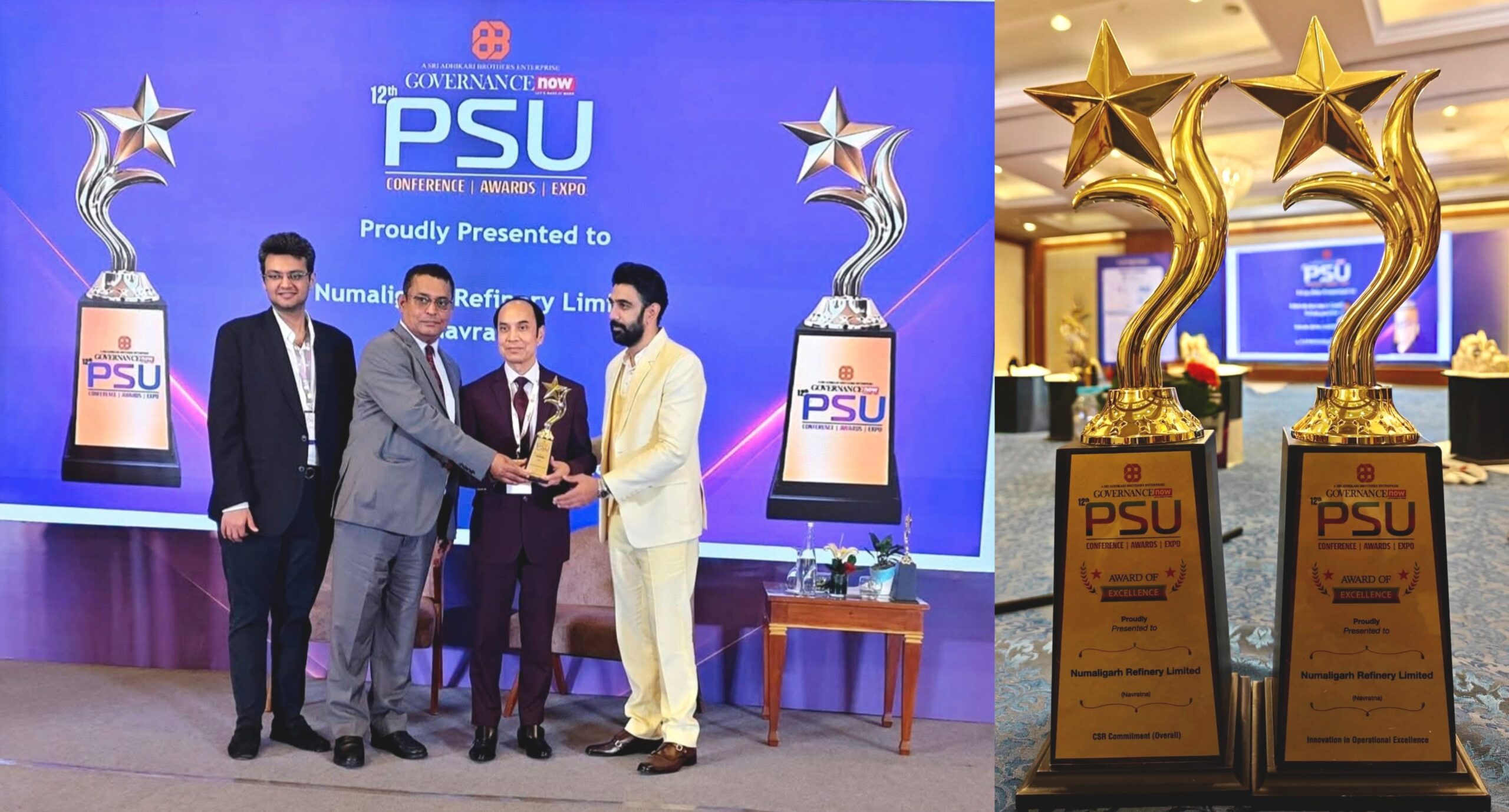 Numaligarh Refinery Limited Wins Dual Honors at Governance Now PSU Awards 2026 :