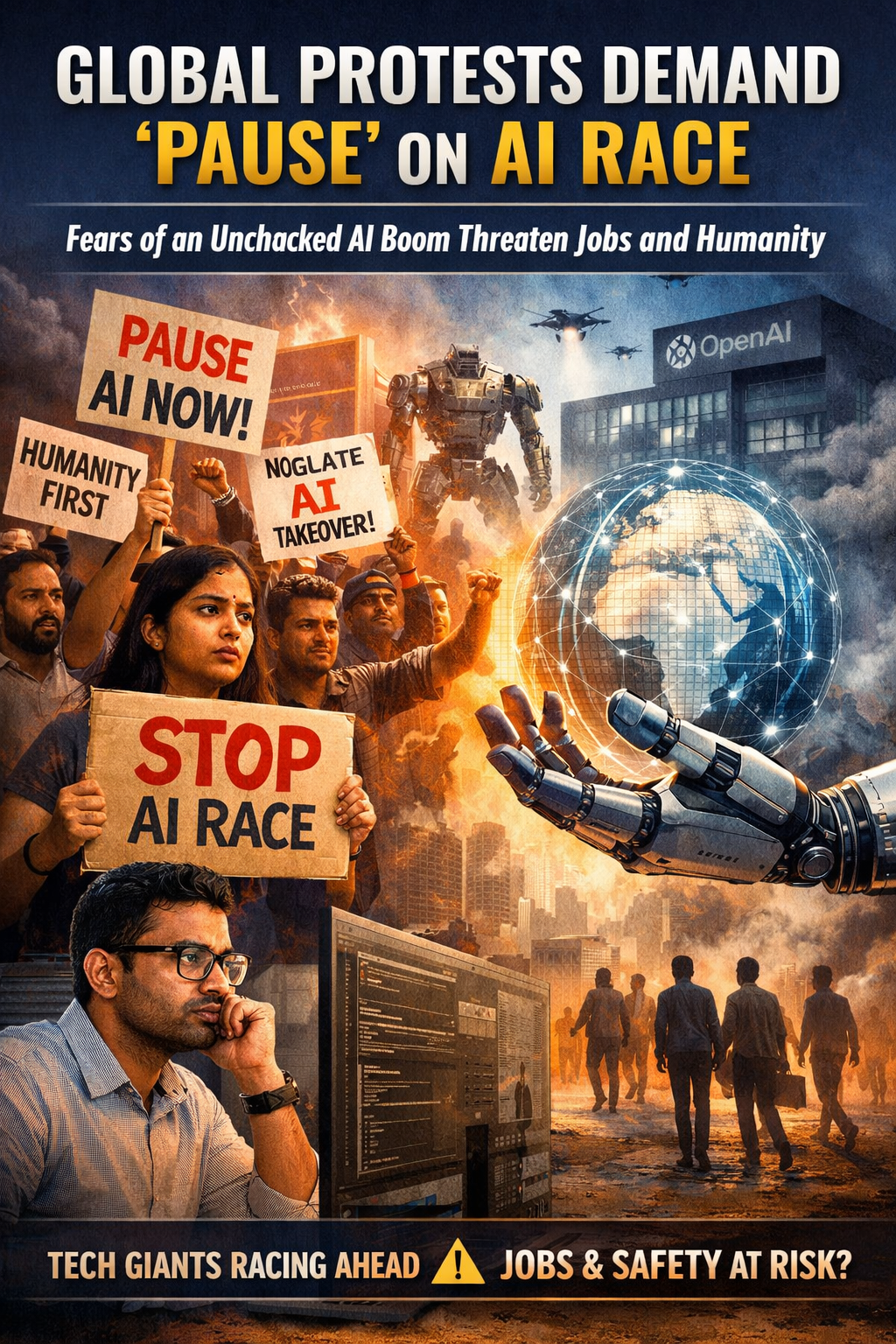 Is AI Moving Too Fast? Growing Protests and Safety Concerns Around the AI Race