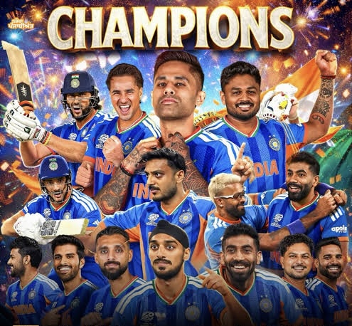 India Rule T20 World Again: Men in Blue Smash New Zealand to Defend World Cup Crown