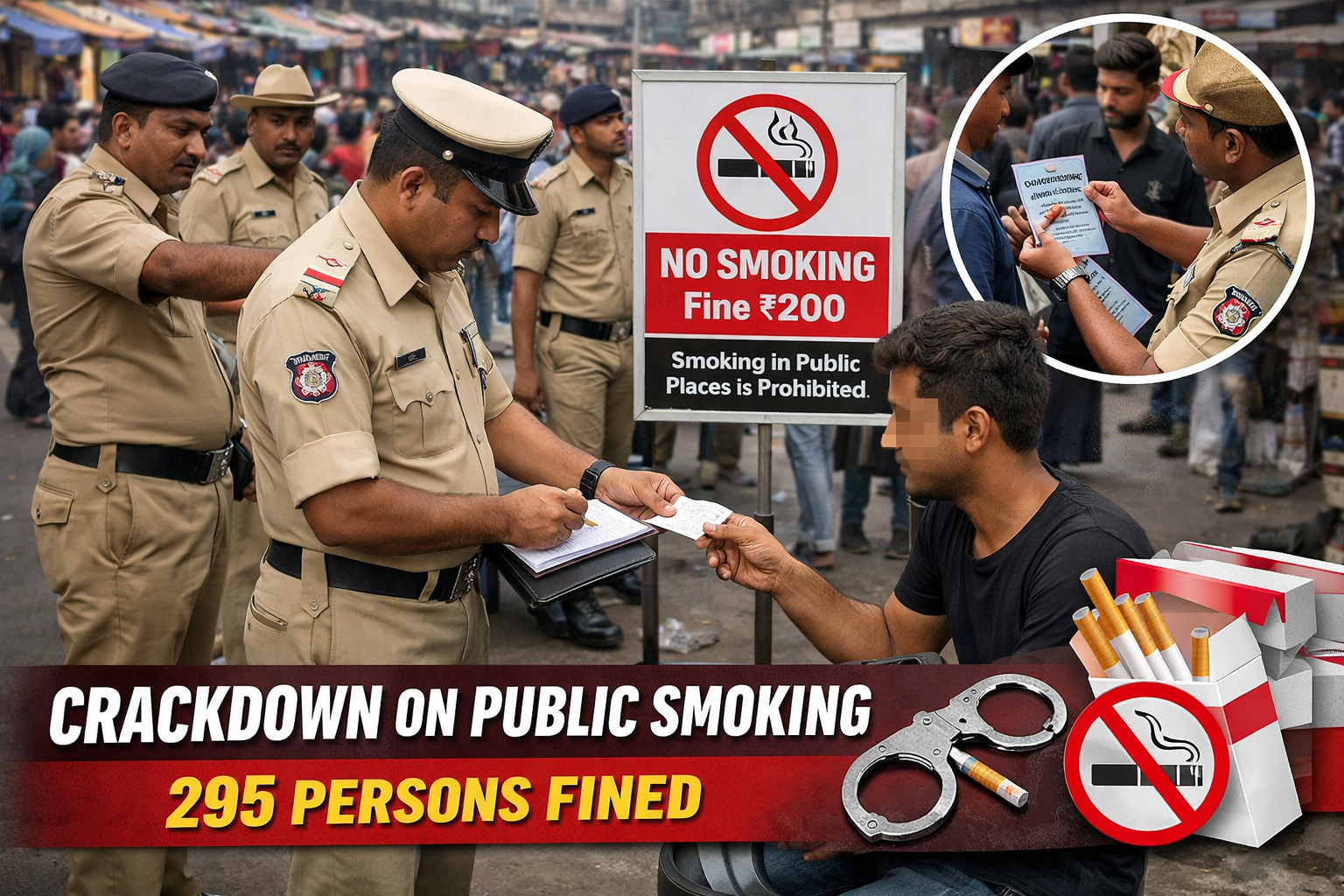 Bengaluru Police Crack Down on Public Smoking, 295 Fined