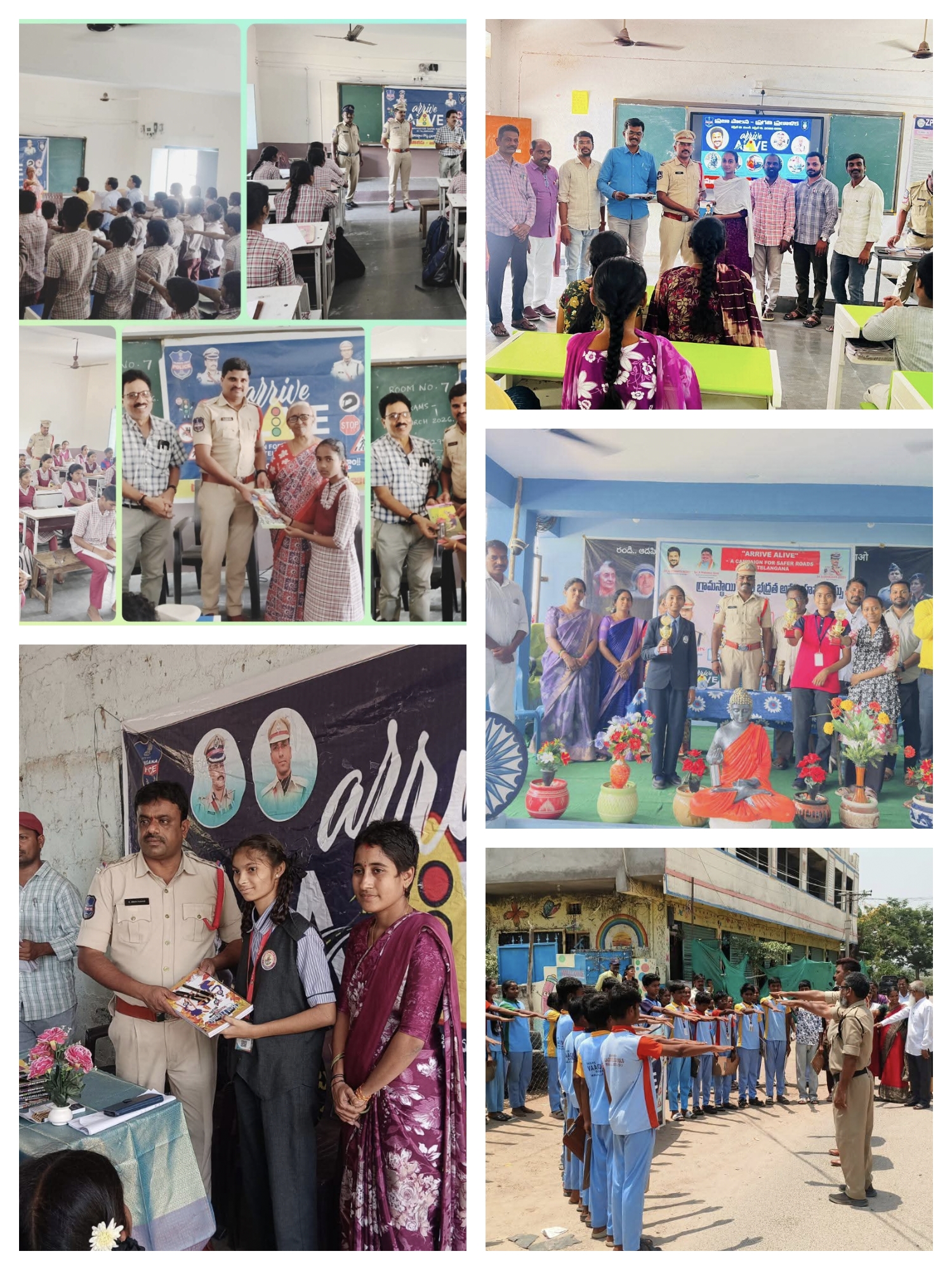 ట్రాఫిక్ నియమాలపై ప్రతి విద్యార్థికి అవగాహన అవసరం... “Arrive Alive” కార్యక్రమంలో భాగంగా విద్యార్థులకు విస్తృత రోడ్డు భద్రత అవగాహన...