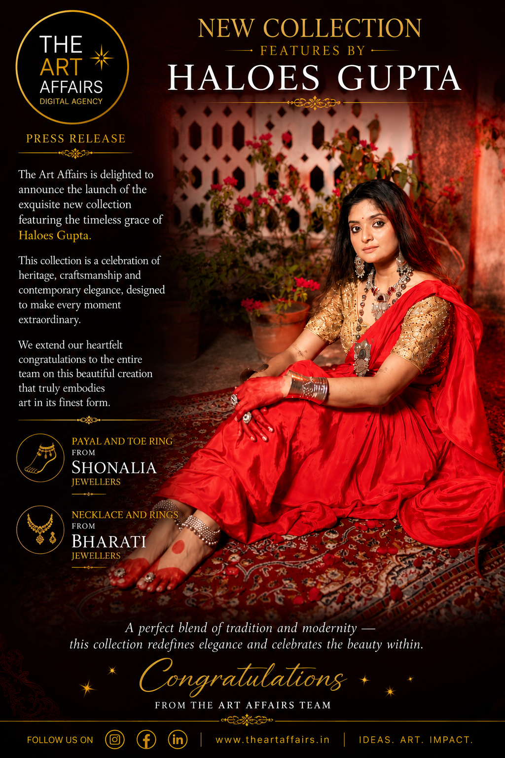 New Fashion and Jewellery Collection Featuring Haloes Gupta Showcases Traditional and Contemporary Design