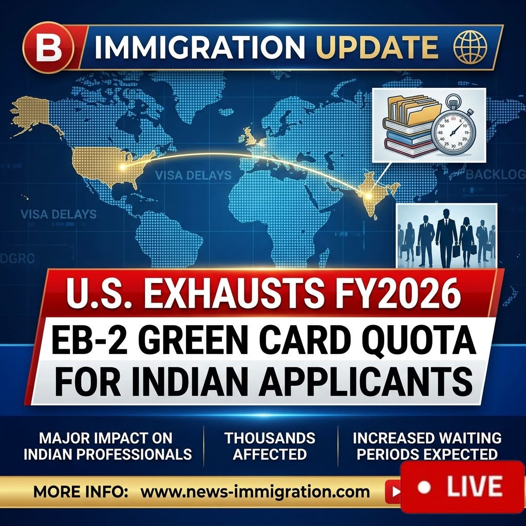 Immigration & International Update: Reports Indicate FY2026 EB-2 Green Card Limit Reached for Indian Applicant