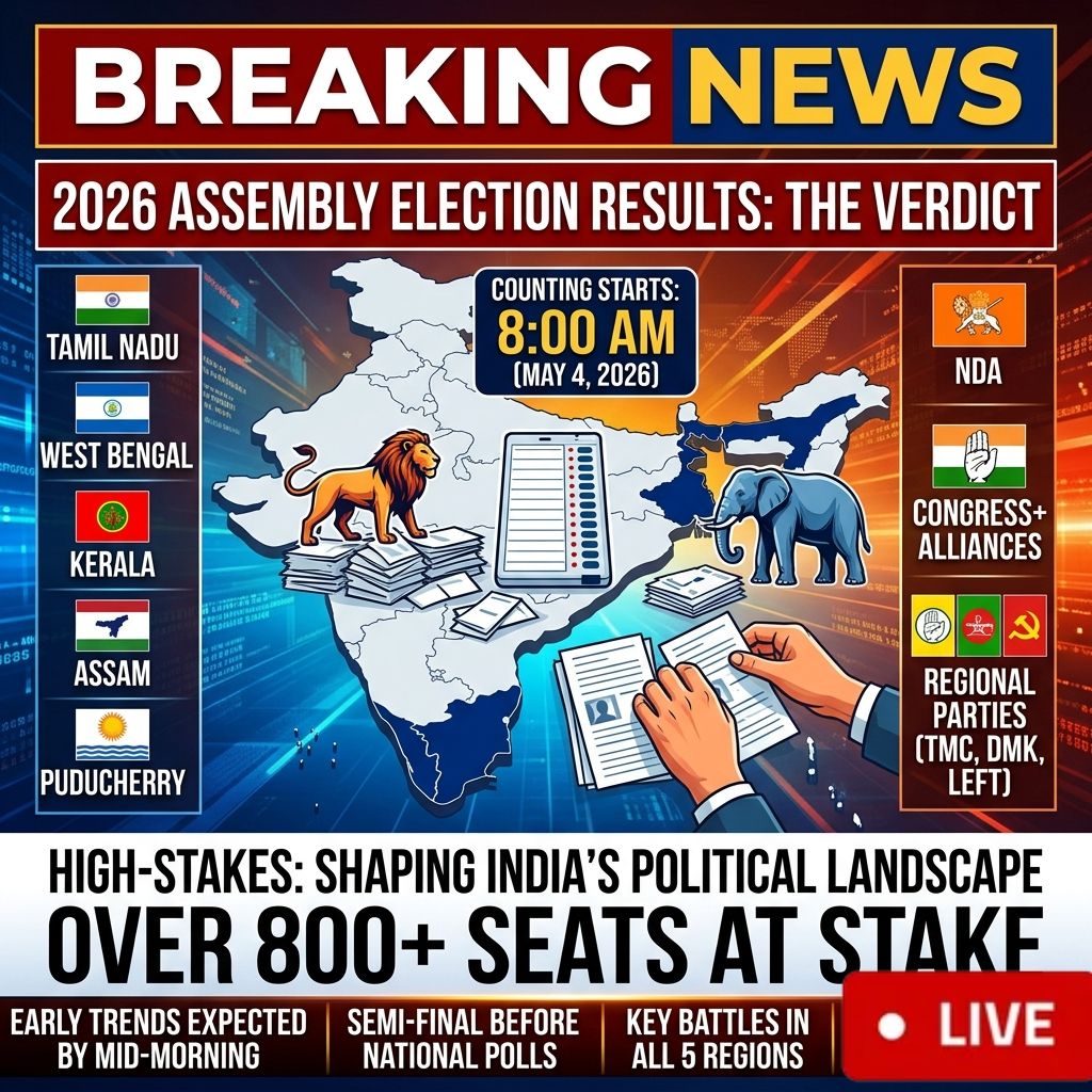 Politics & Elections: Counting for Key Assembly Elections Scheduled Across Five Regions