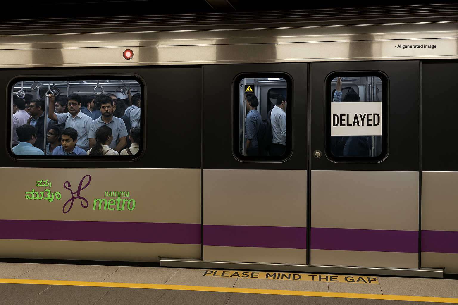 Bengaluru Metro Purple Line Services Curtailed Today
