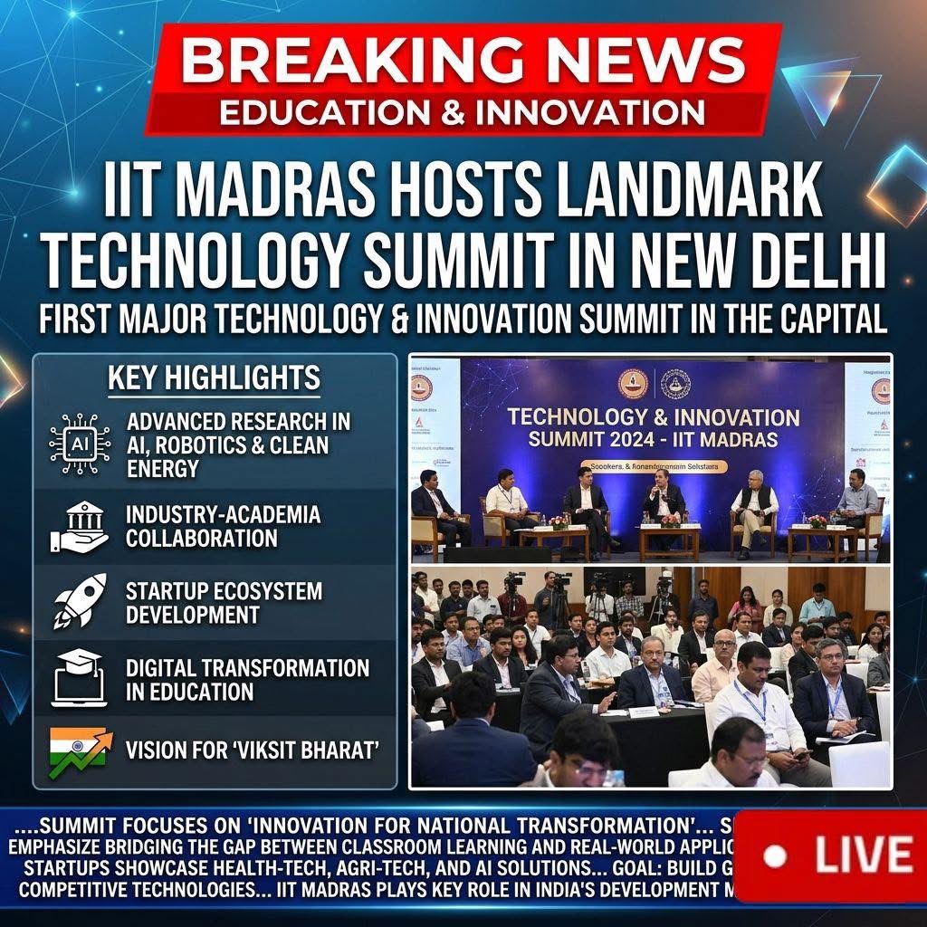 IIT Madras Hosts Technology and Innovation Summit in New Delhi