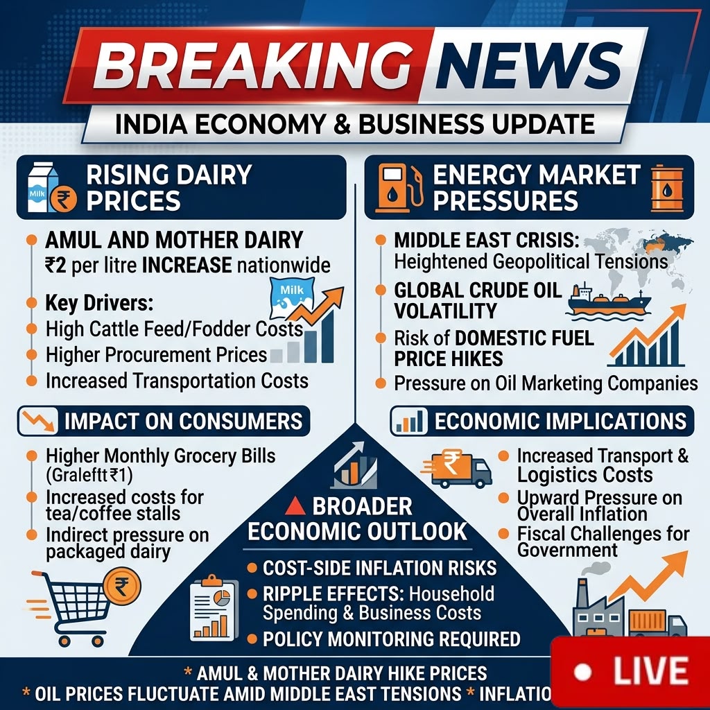 India Economy &amp; Business Update: Rising Dairy Prices and Energy Market Pressures